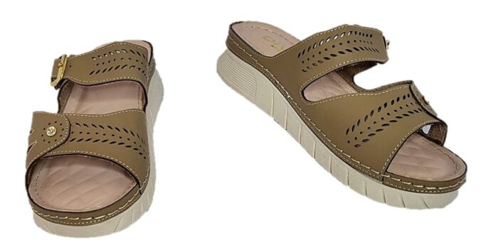 Sandalias Mocasín verano color beige 2025 - Imagen 1